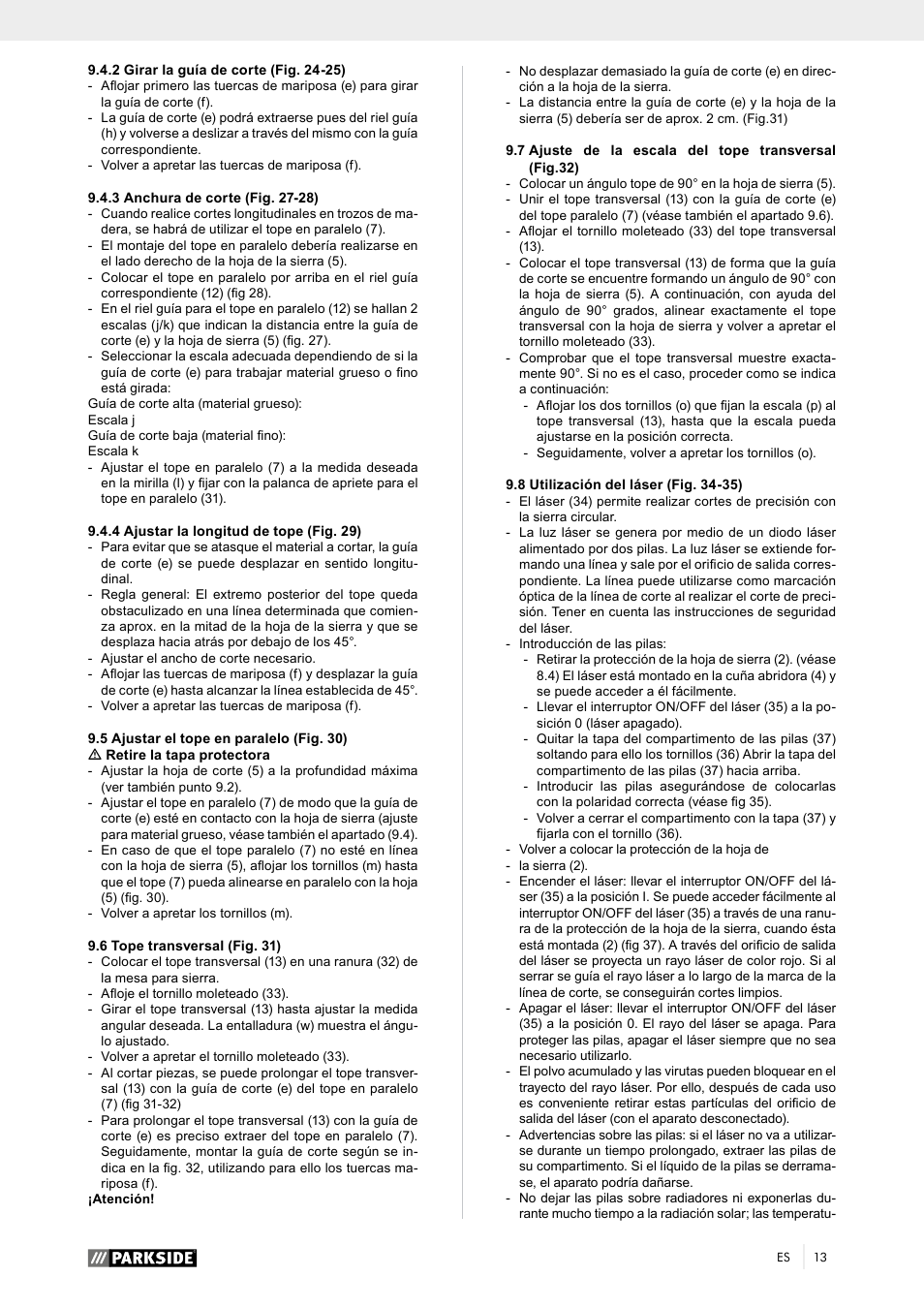 Parkside PTK 2000 A1 User Manual | Page 18 / 80