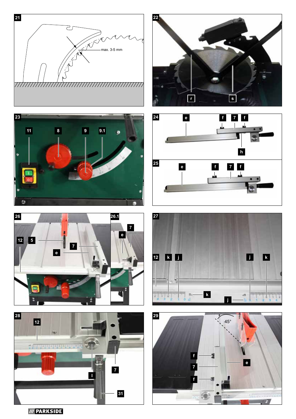 Parkside PTK 2000 A1 User Manual | Page 6 / 80