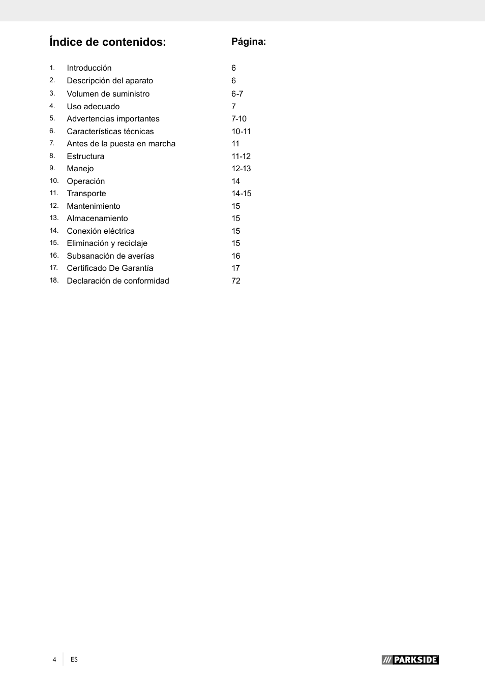 Parkside PTK 2000 A1 User Manual | Page 9 / 80