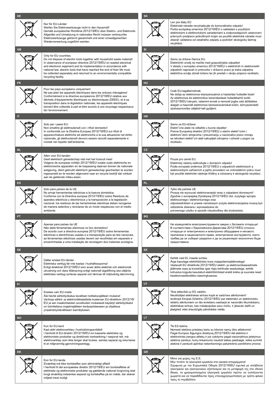 Parkside PTK 2000 A1 User Manual | Page 63 / 64