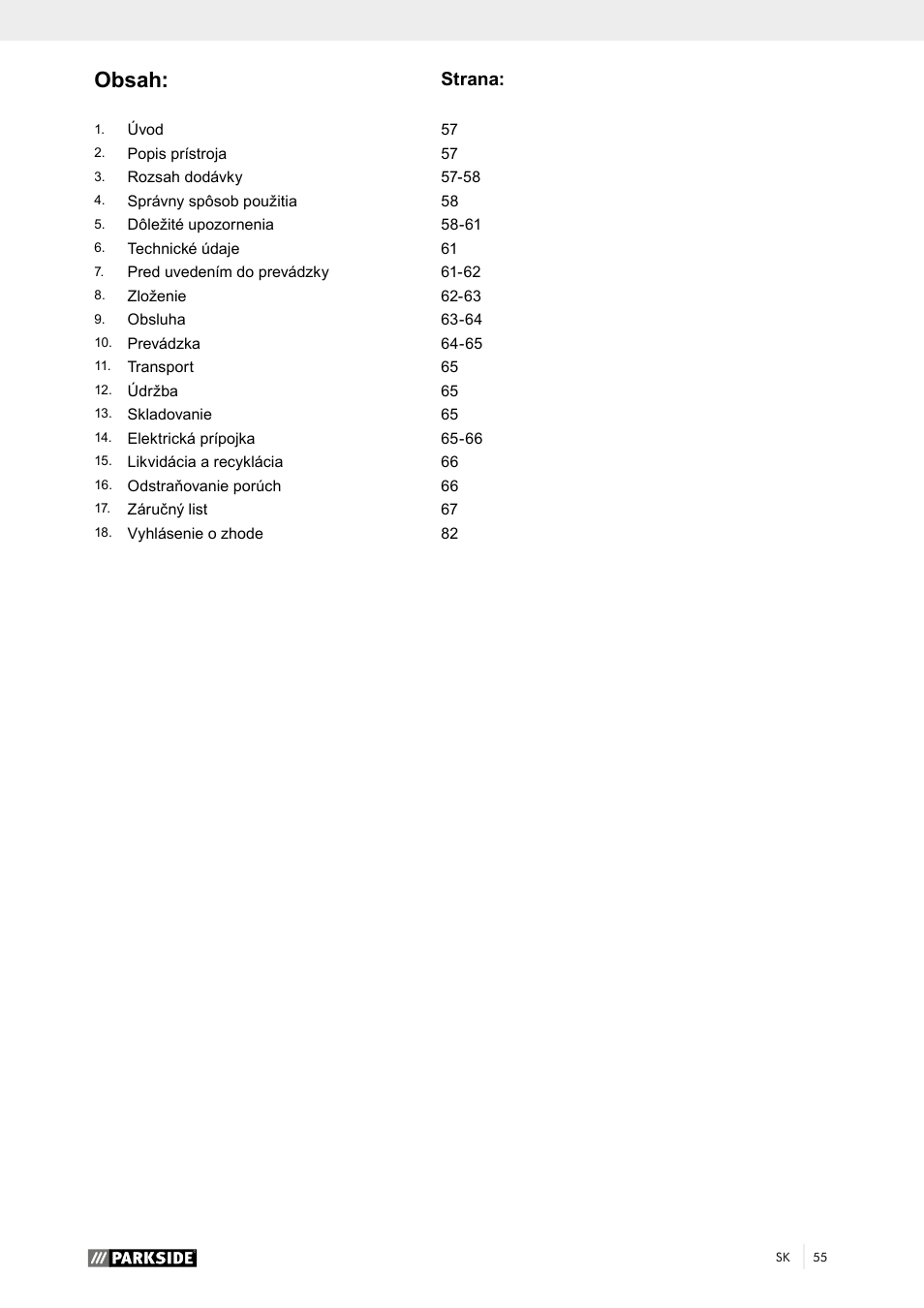 Parkside PTK 2000 A1 User Manual | Page 60 / 90