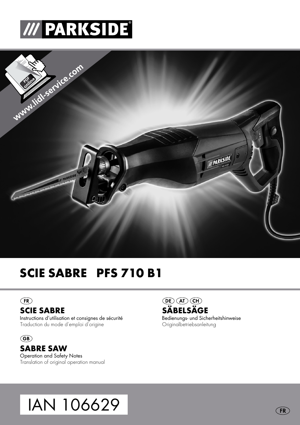 Parkside PFS 710 B1 User Manual | 33 pages