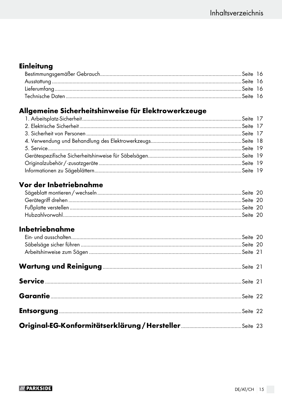 Parkside PFS 710 B1 User Manual | Page 15 / 33