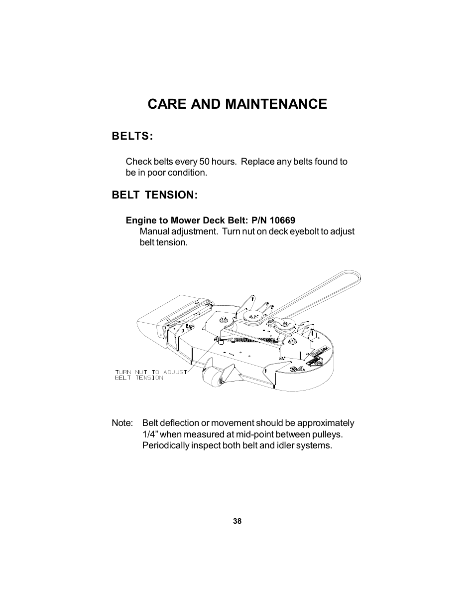 Care and maintenance | Dixon Black Bear User Manual | Page 38 / 52