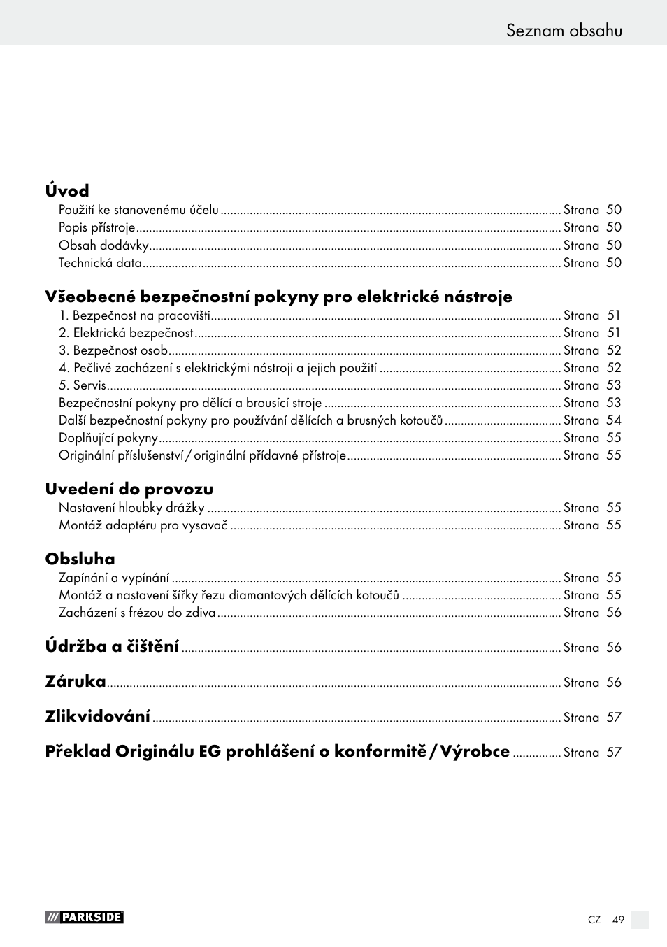 Parkside PMNF 1350 A1 User Manual | Page 49 / 79