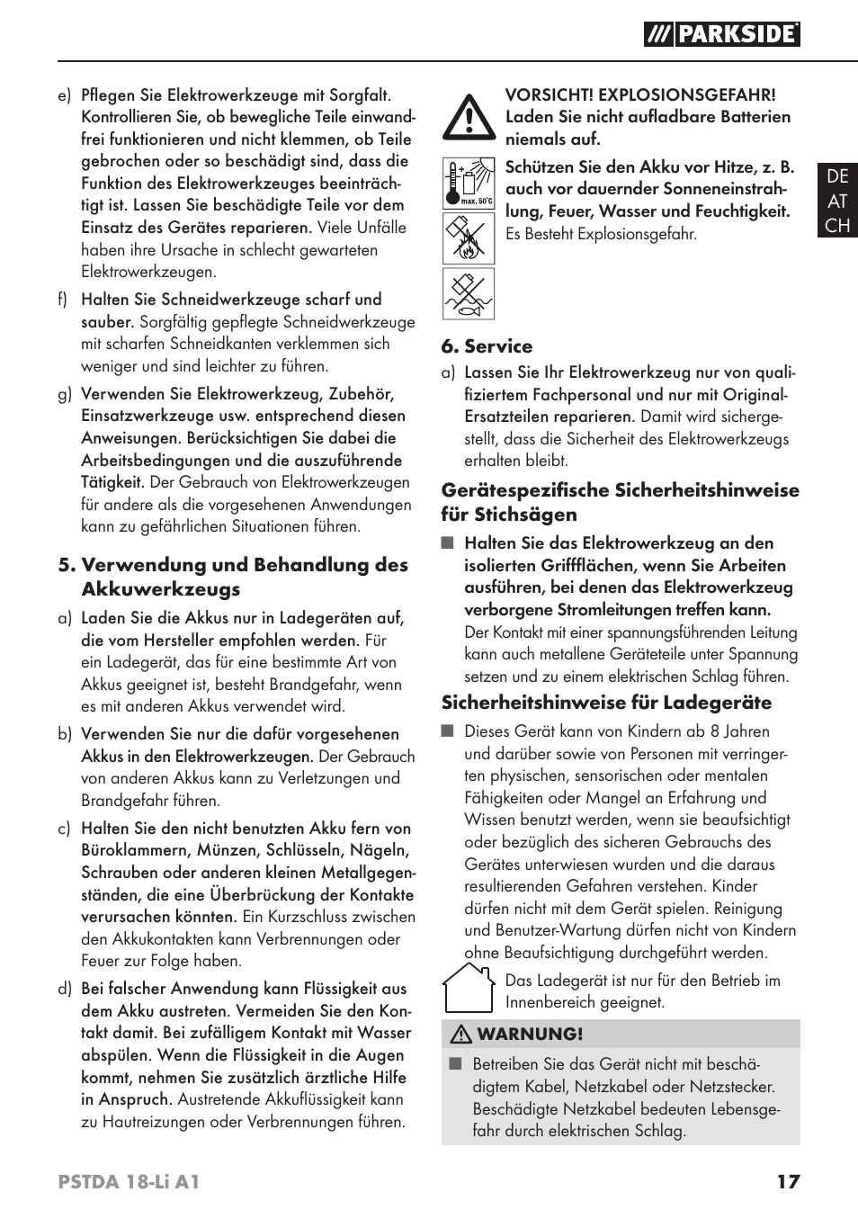 Parkside PSTDA 18-Li A1 User Manual | Page 21 / 41