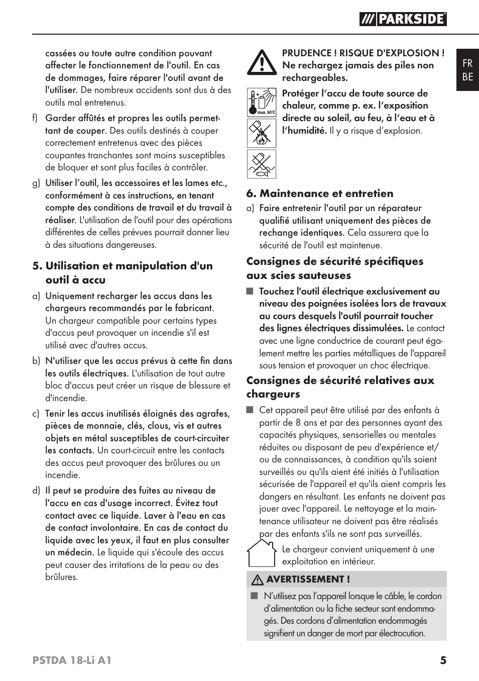 Parkside PSTDA 18-Li A1 User Manual | Page 9 / 41