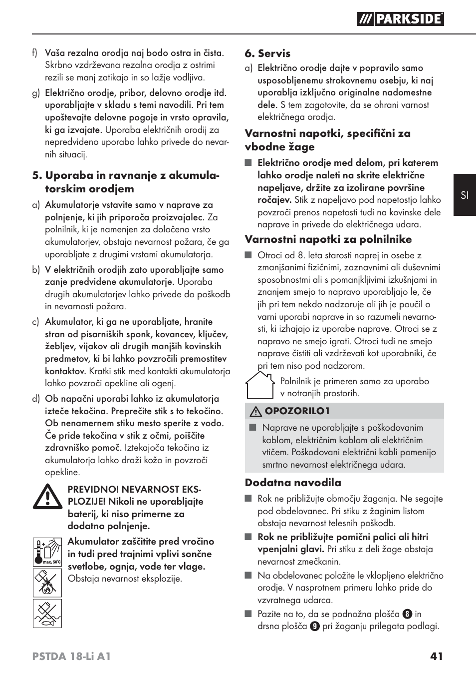 Parkside PSTDA 18-Li A1 User Manual | Page 45 / 89