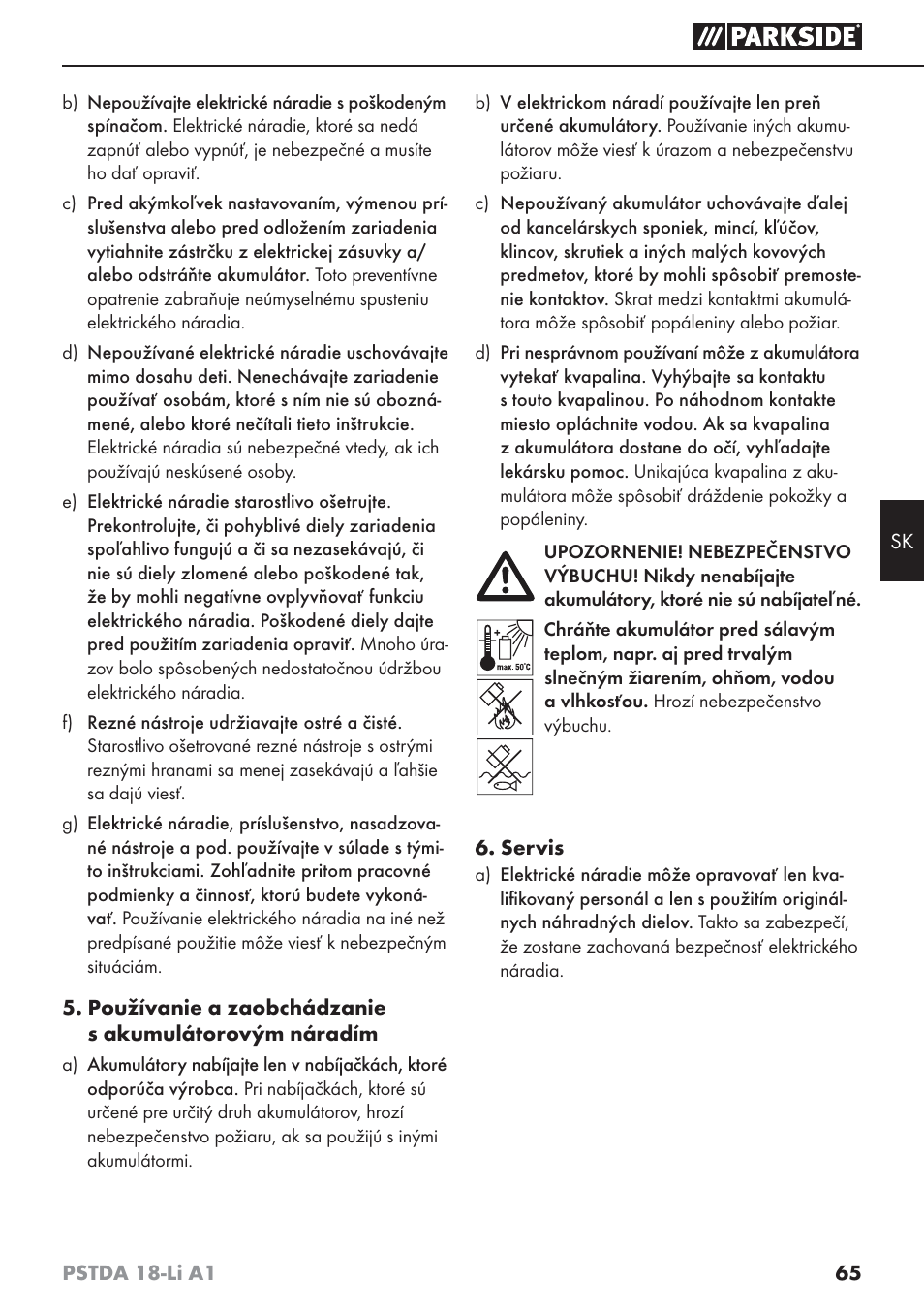 Parkside PSTDA 18-Li A1 User Manual | Page 69 / 89