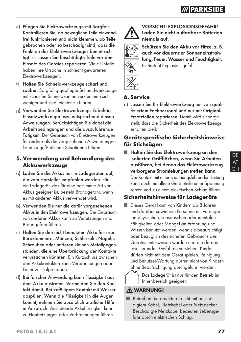 Parkside PSTDA 18-Li A1 User Manual | Page 81 / 89