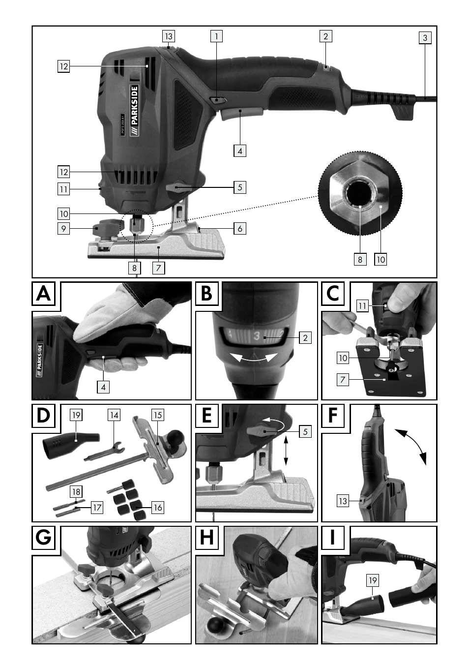 Parkside PSFS 250 A1 User Manual | Page 3 / 50
