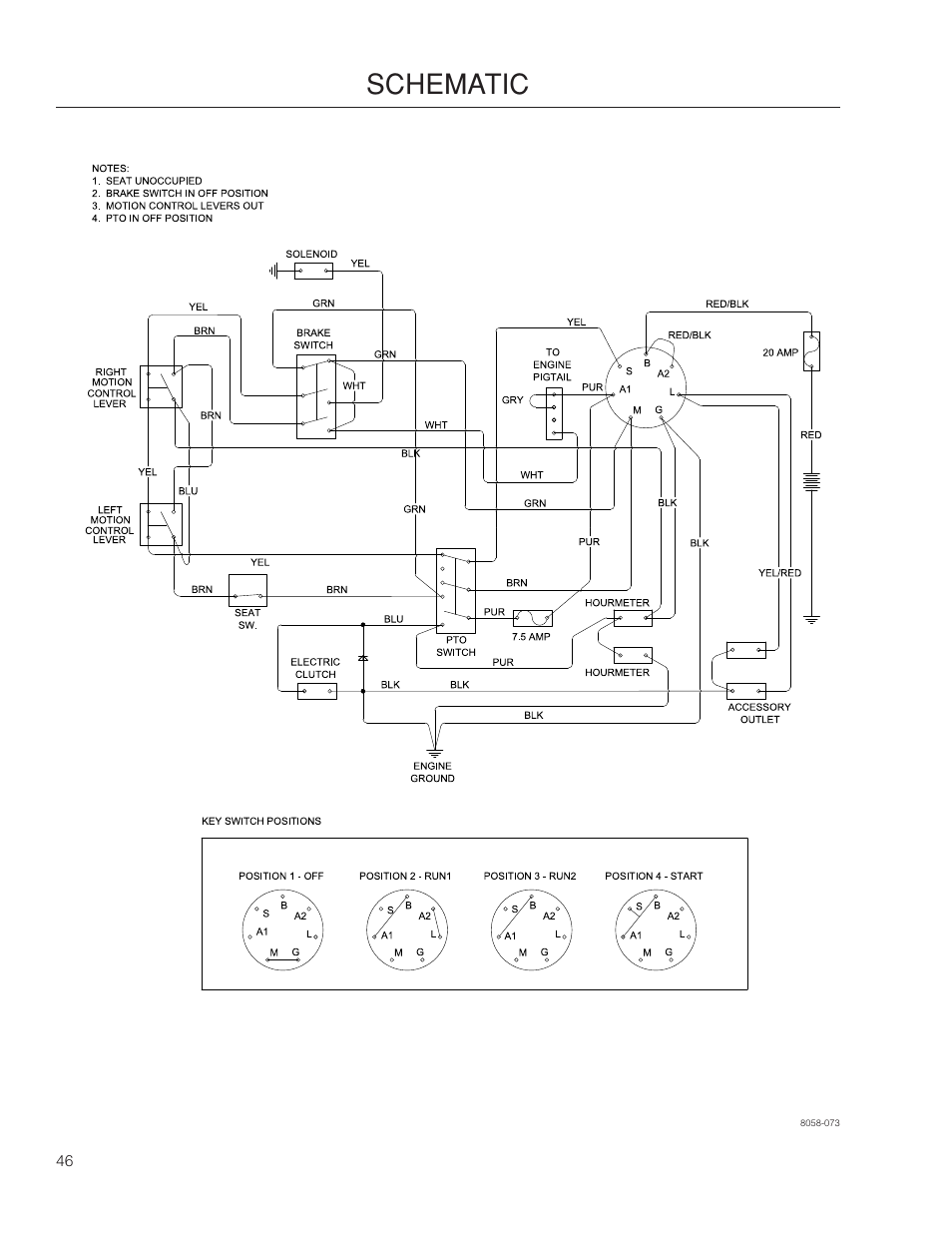 Schematics, Schematic | Dixon SpeedZTR 966494901 User Manual | Page 46 / 56
