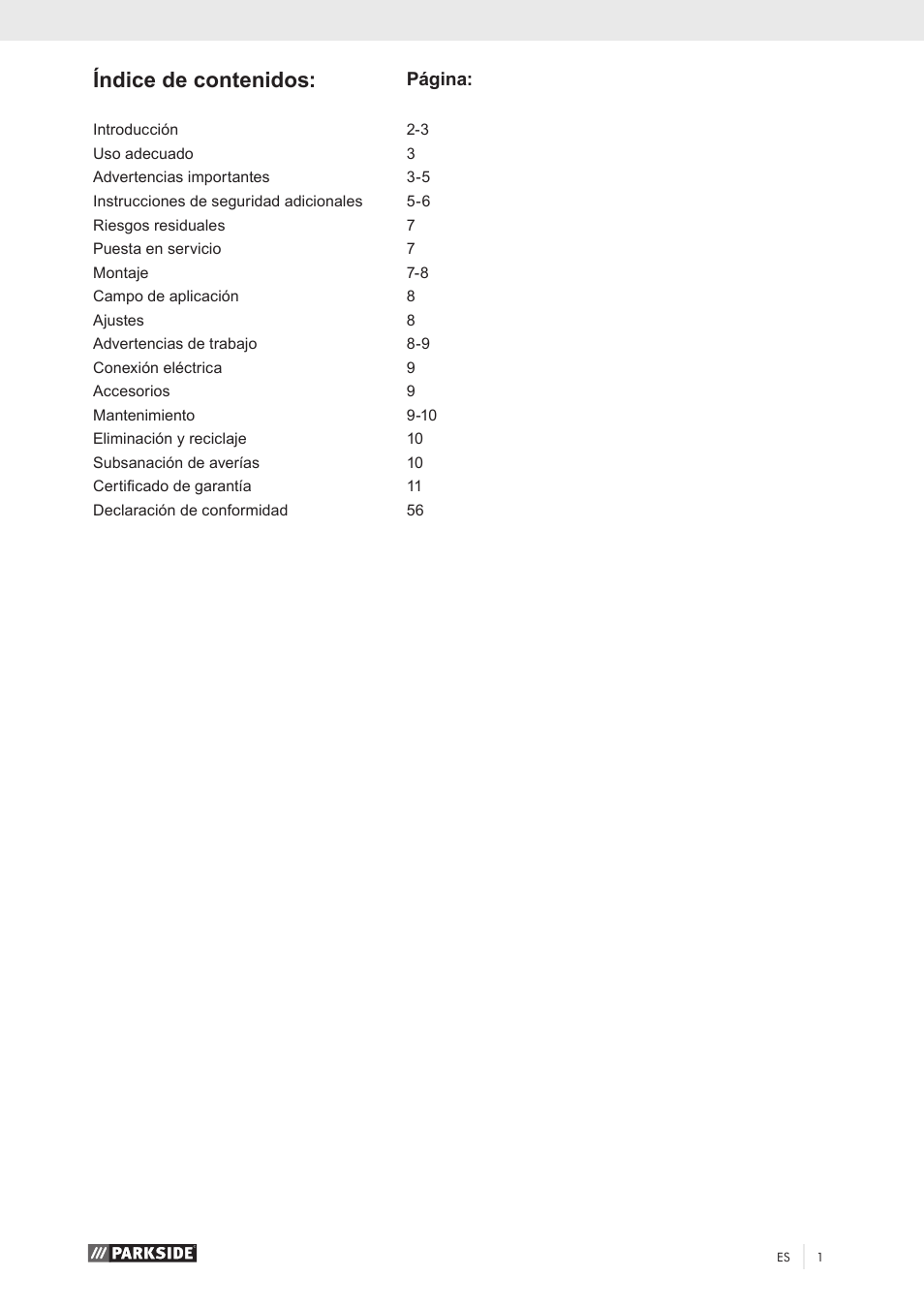 Parkside PKS 1500 A1 User Manual | Page 6 / 64