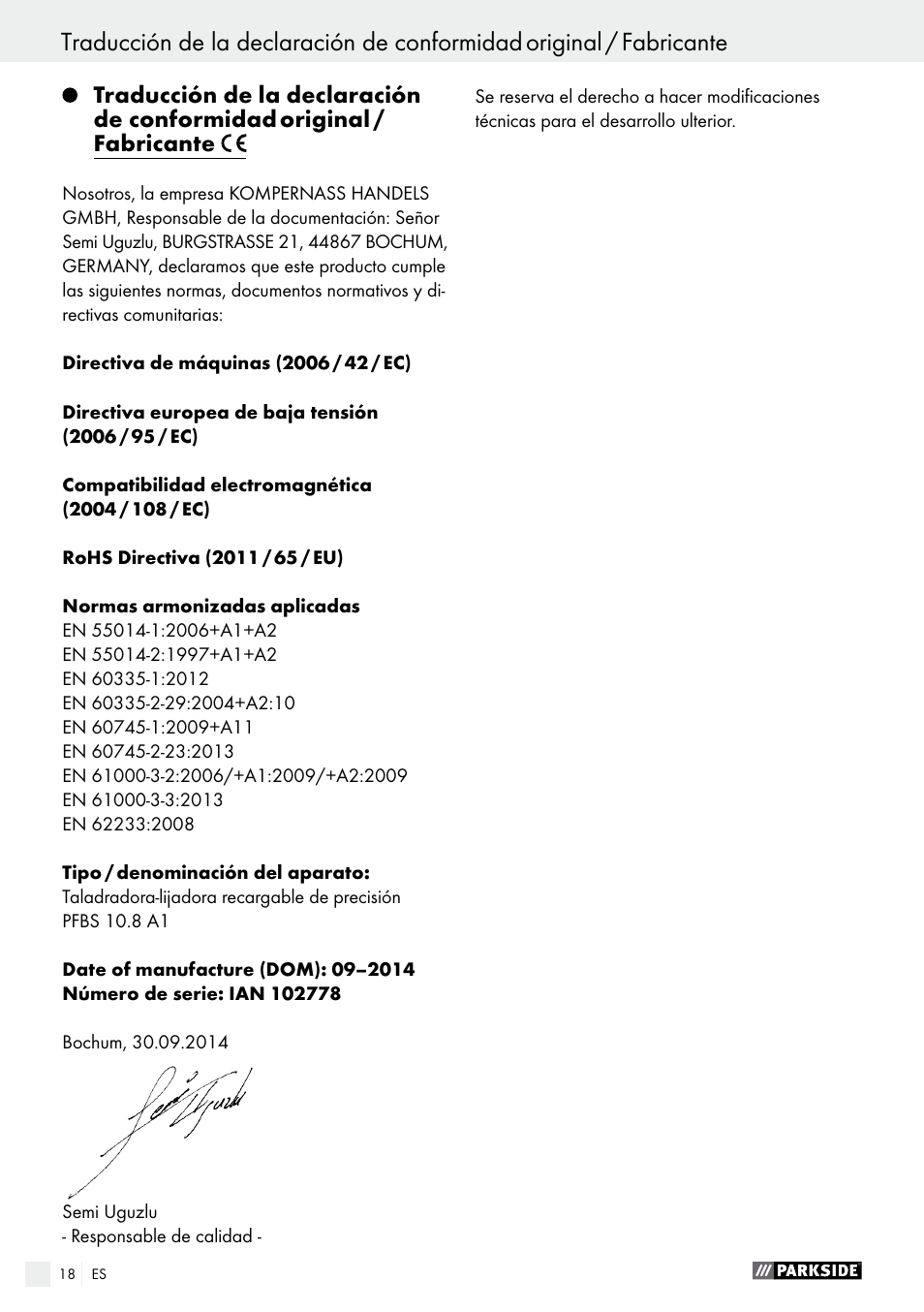 Parkside PFBS 10.8 A1 User Manual | Page 18 / 73