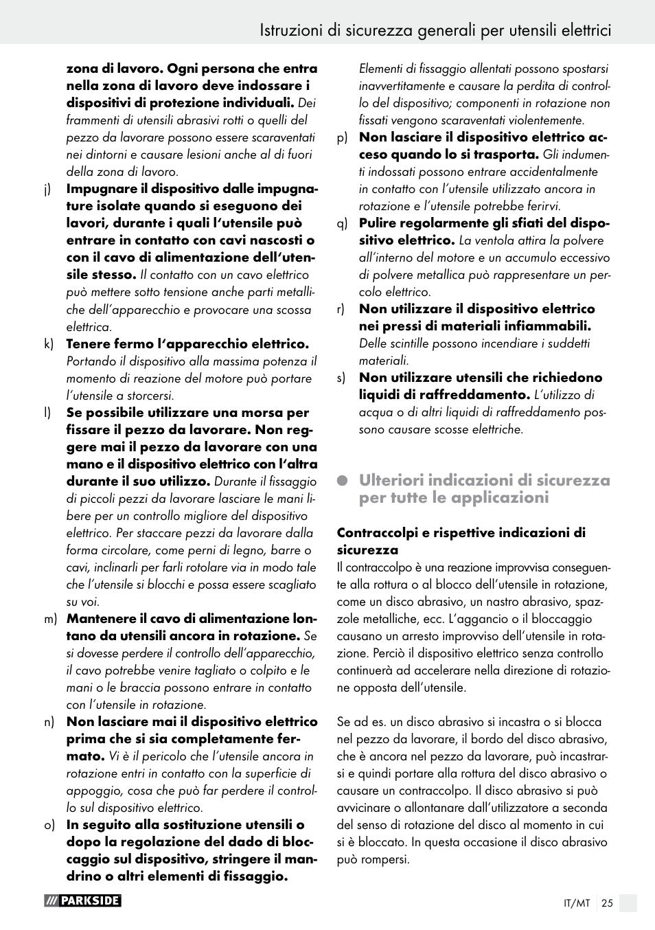 Parkside PFBS 10.8 A1 User Manual | Page 25 / 73