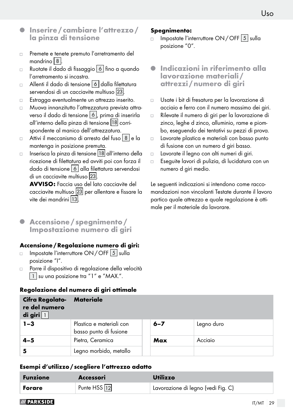 Parkside PFBS 10.8 A1 User Manual | Page 29 / 73