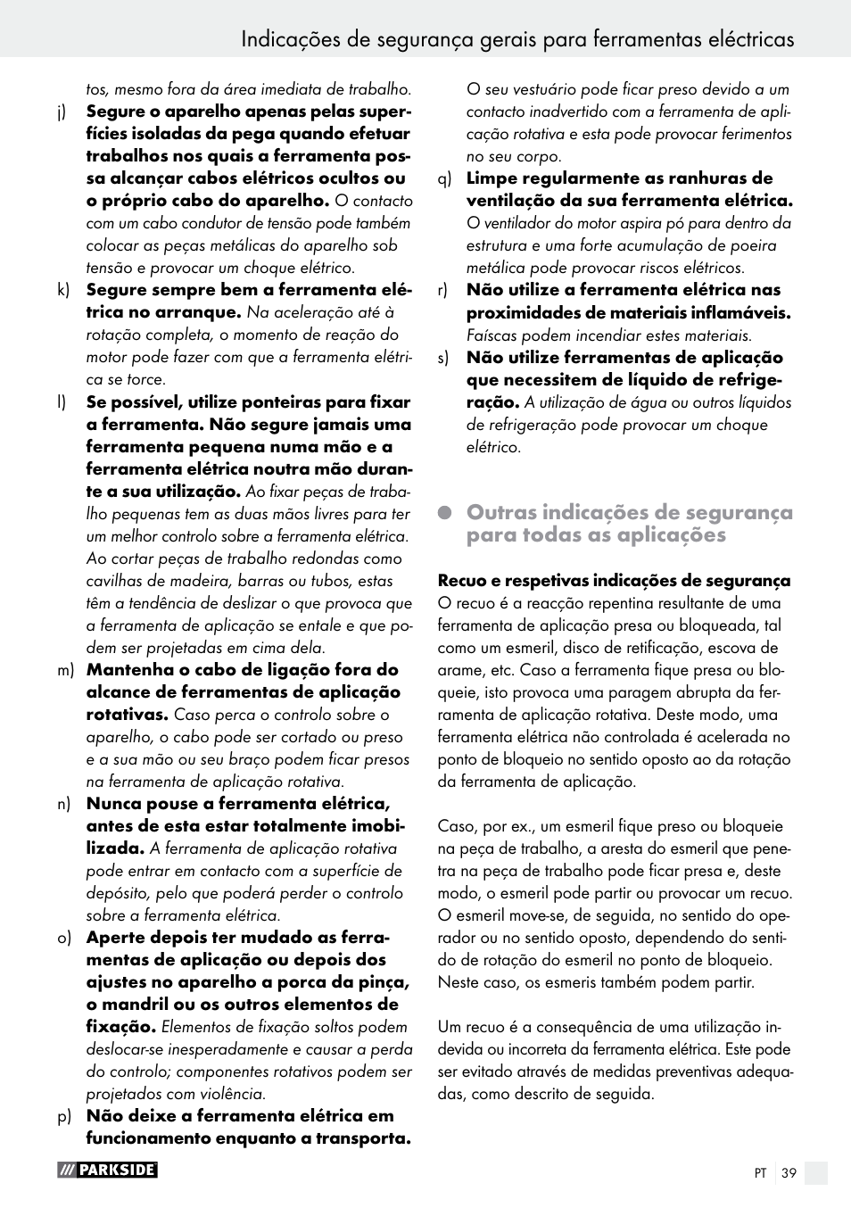 Parkside PFBS 10.8 A1 User Manual | Page 39 / 73