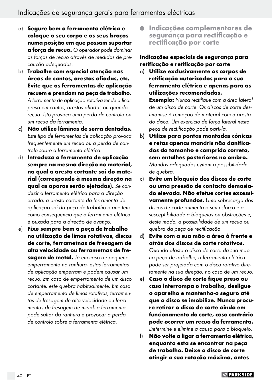 Parkside PFBS 10.8 A1 User Manual | Page 40 / 73