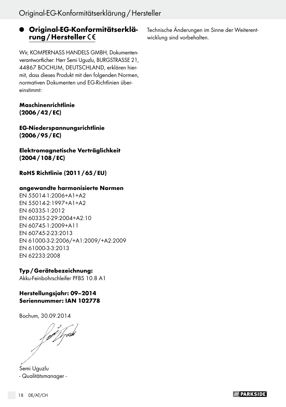 Parkside PFBS 10.8 A1 User Manual | Page 18 / 59