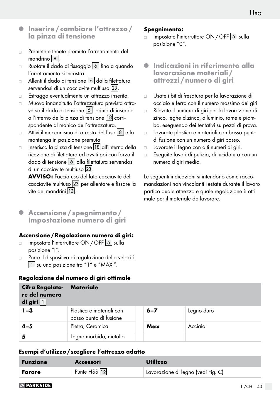 Parkside PFBS 10.8 A1 User Manual | Page 43 / 59