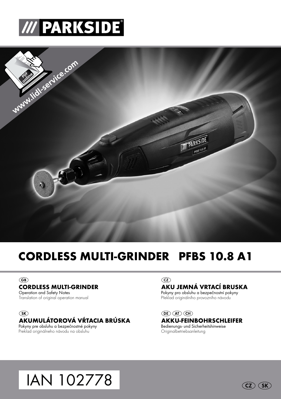 Parkside PFBS 10.8 A1 User Manual | 57 pages