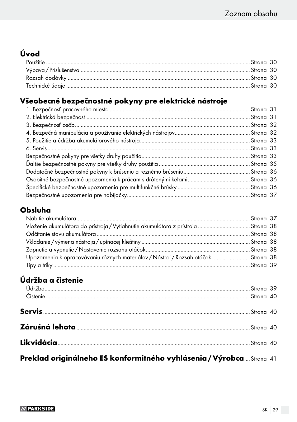 Parkside PFBS 10.8 A1 User Manual | Page 29 / 57