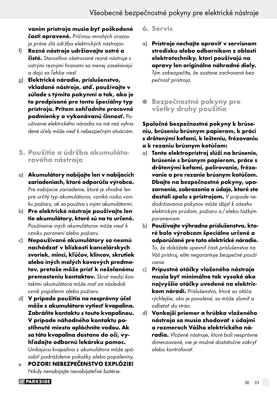 Parkside PFBS 10.8 A1 User Manual | Page 33 / 57