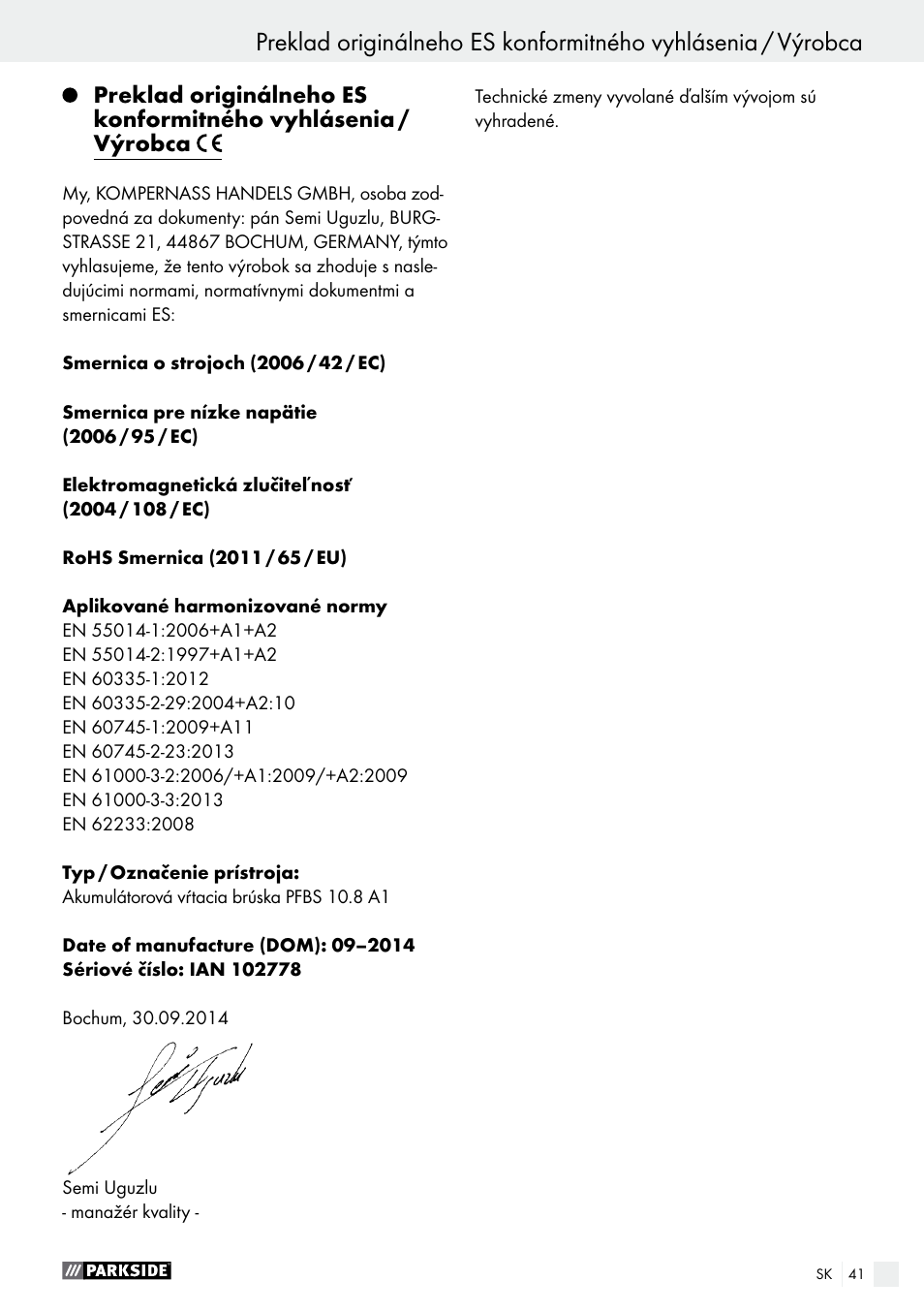 Parkside PFBS 10.8 A1 User Manual | Page 41 / 57
