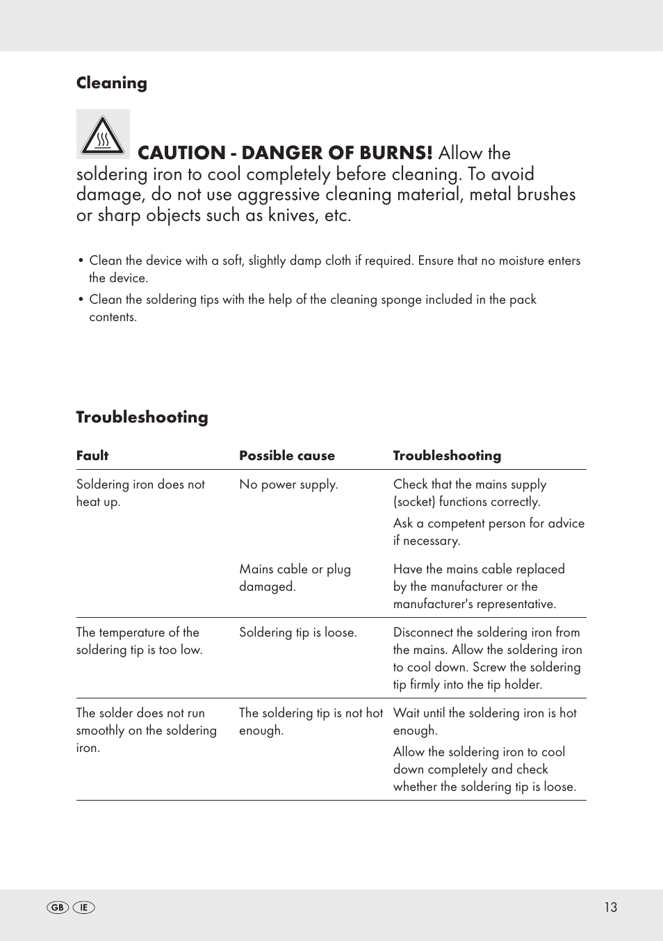 Parkside PLBS 30 B2 User Manual | Page 13 / 20