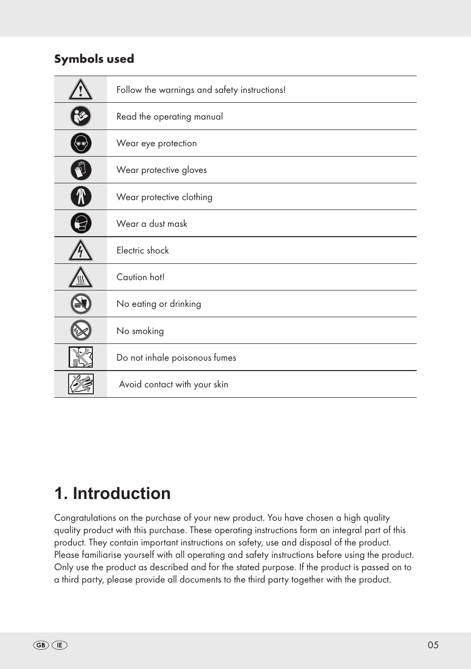 Introduction | Parkside PLBS 30 B2 User Manual | Page 5 / 20