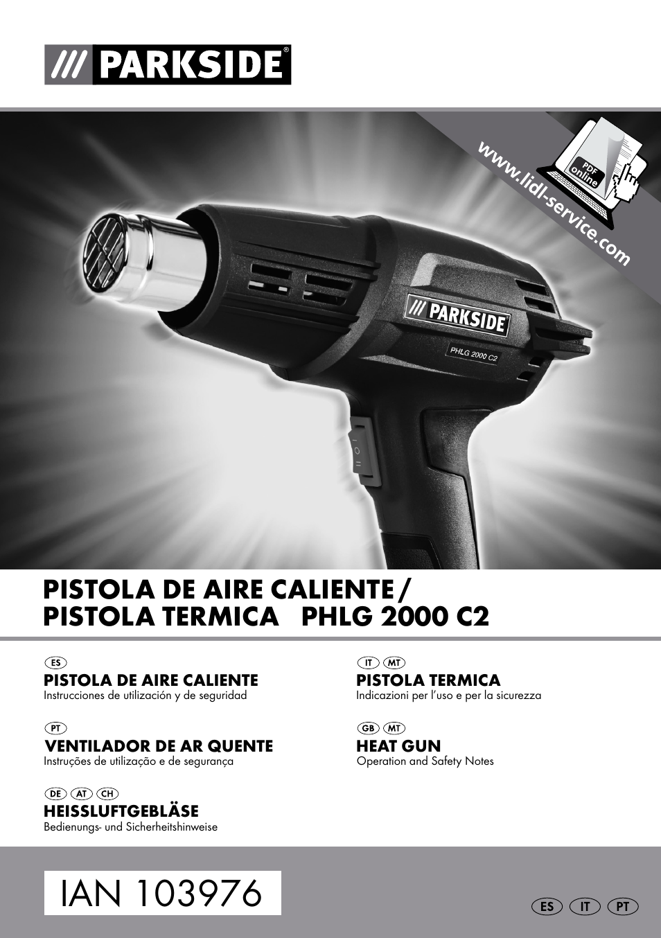 Parkside PHLG 2000 C2 User Manual | 35 pages