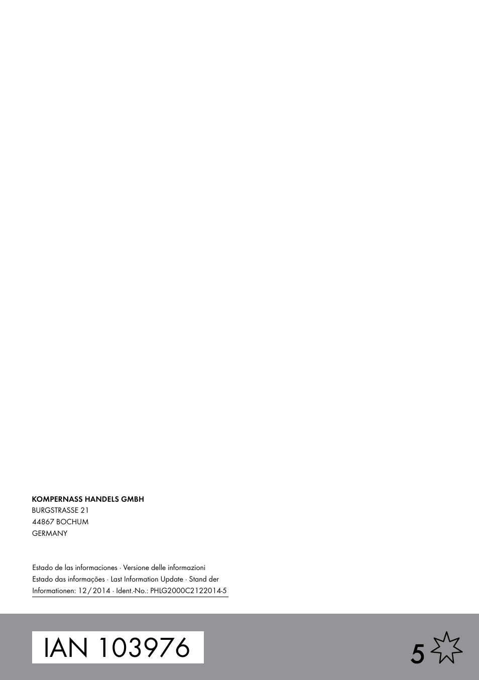 Parkside PHLG 2000 C2 User Manual | Page 35 / 35