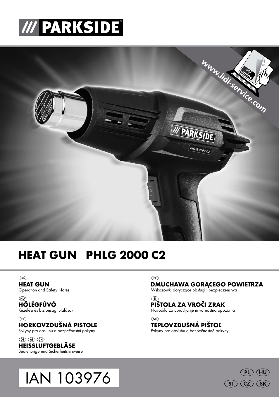 Parkside PHLG 2000 C2 User Manual | 49 pages