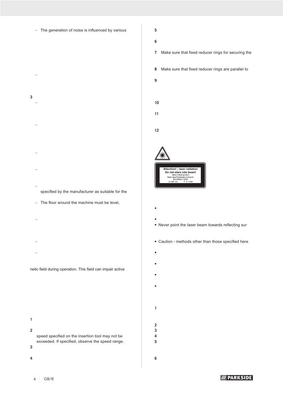 Parkside PZKS 1500 A1 User Manual | Page 11 / 76