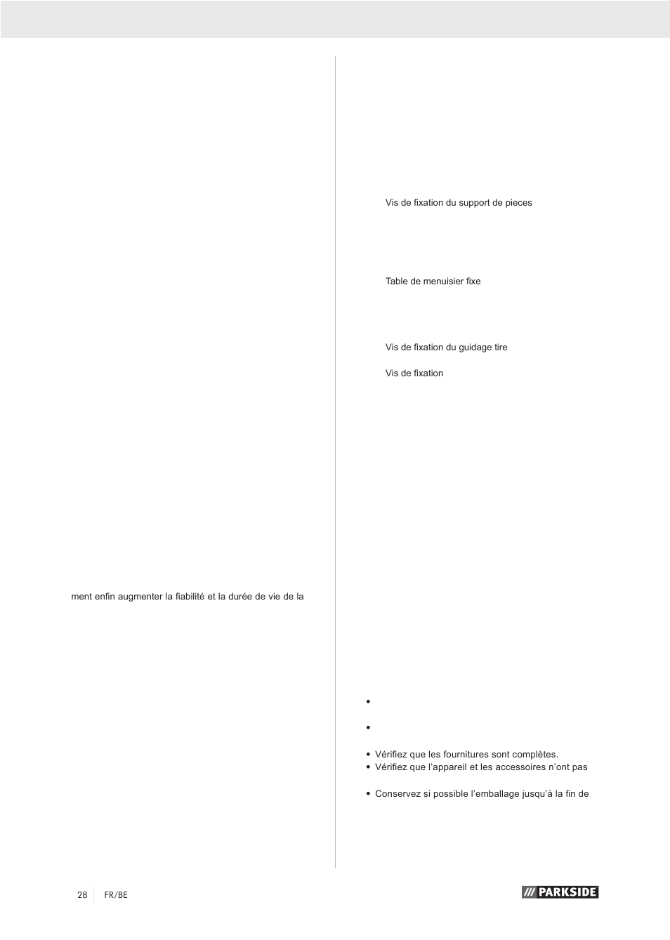 Introduction, Description de l’appareil (fig. 1-21), Limite de fourniture | Parkside PZKS 1500 A1 User Manual | Page 33 / 76