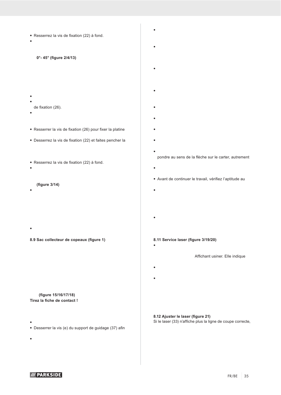 Transport | Parkside PZKS 1500 A1 User Manual | Page 40 / 76