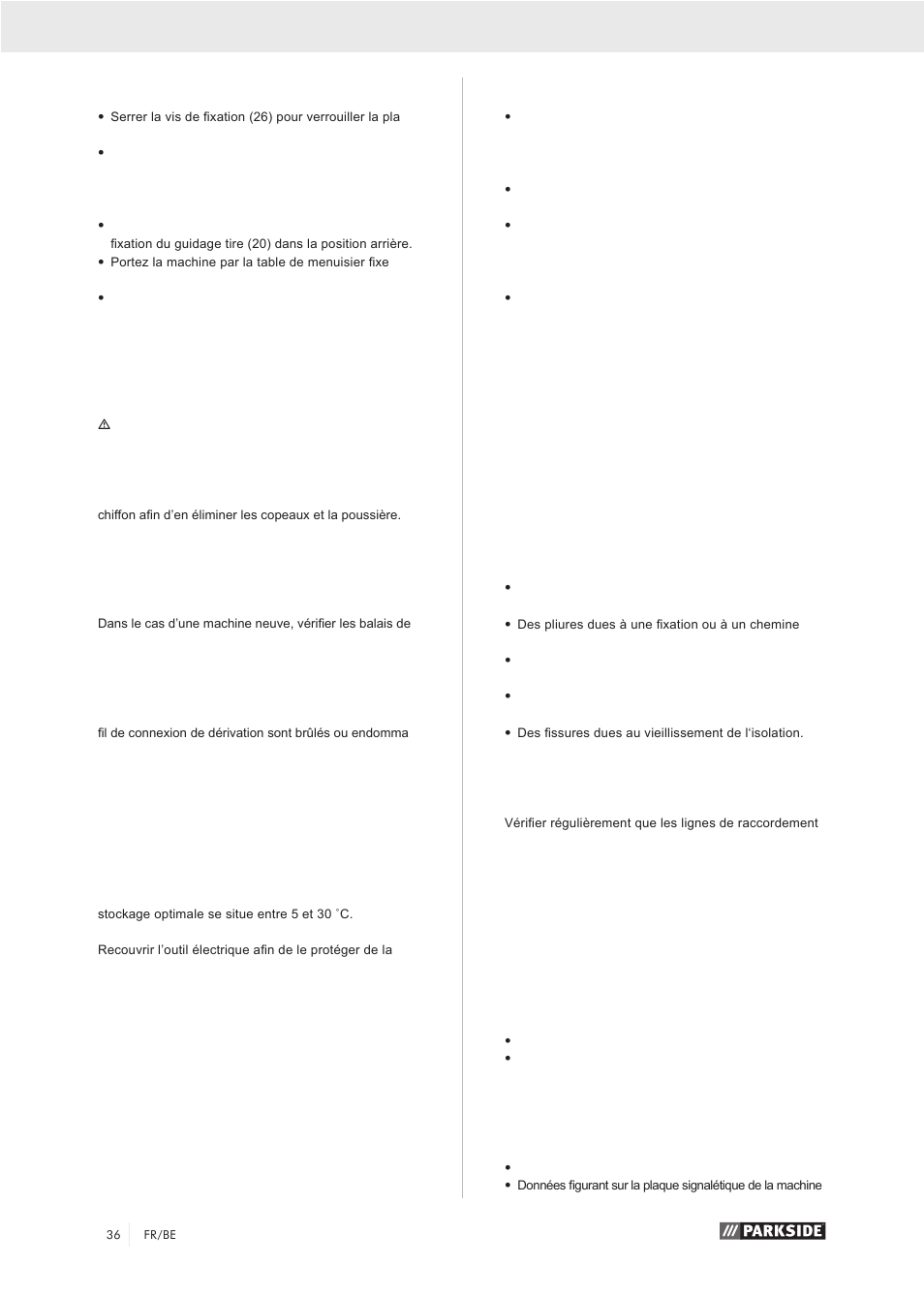 Raccord électrique, Maintenance, Stockage | Parkside PZKS 1500 A1 User Manual | Page 41 / 76