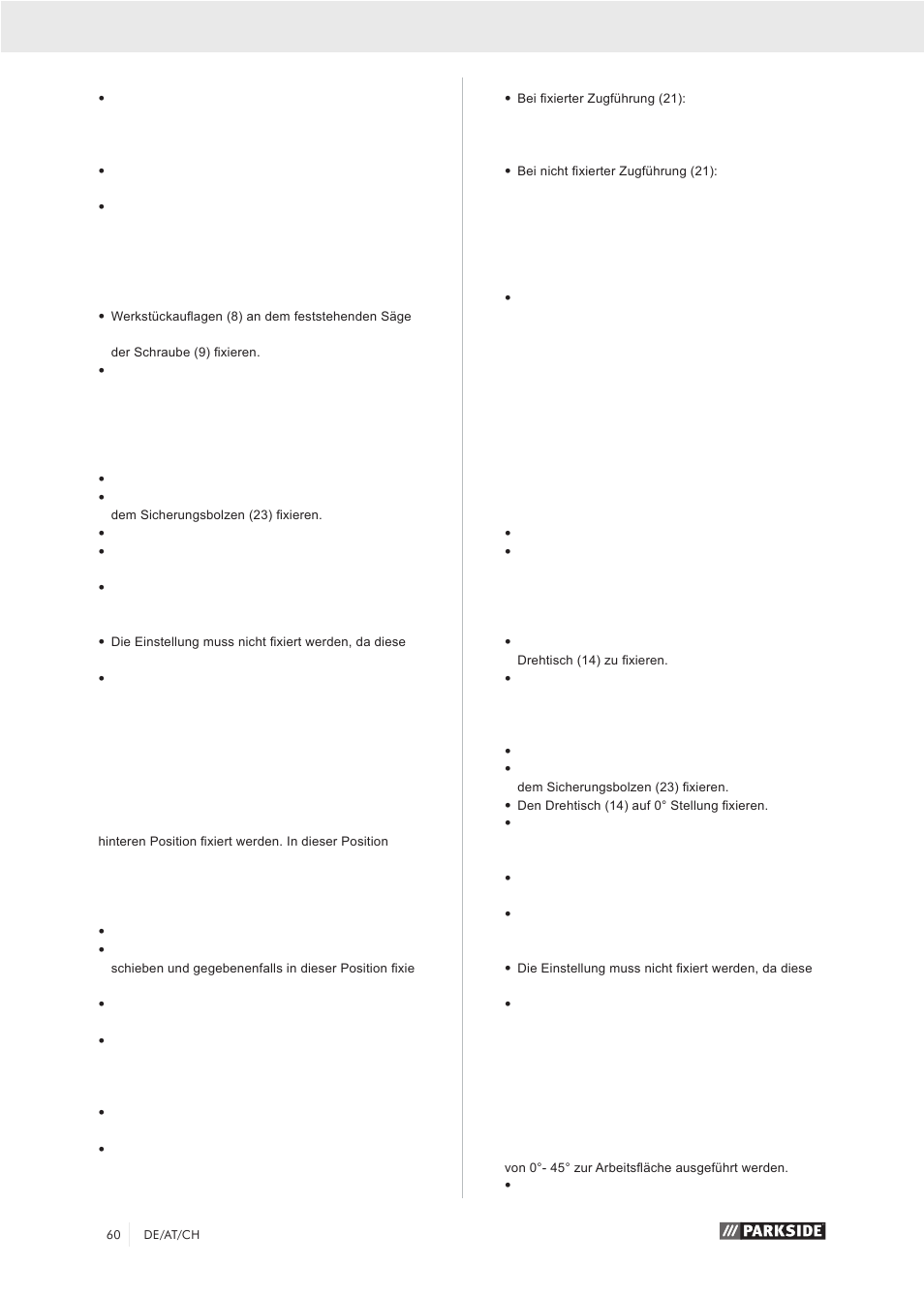 Parkside PZKS 1500 A1 User Manual | Page 65 / 76