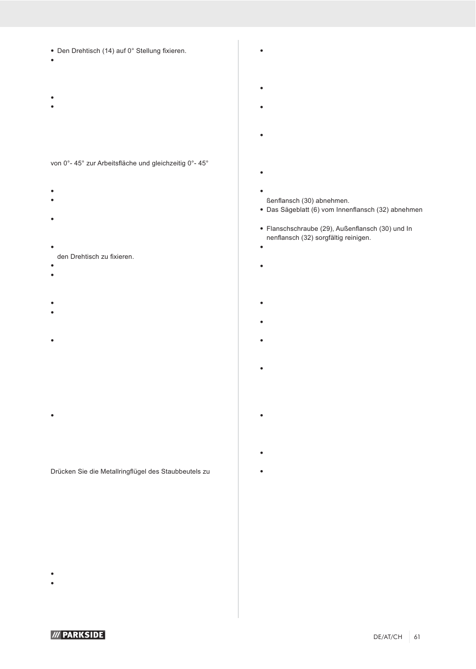 Parkside PZKS 1500 A1 User Manual | Page 66 / 76