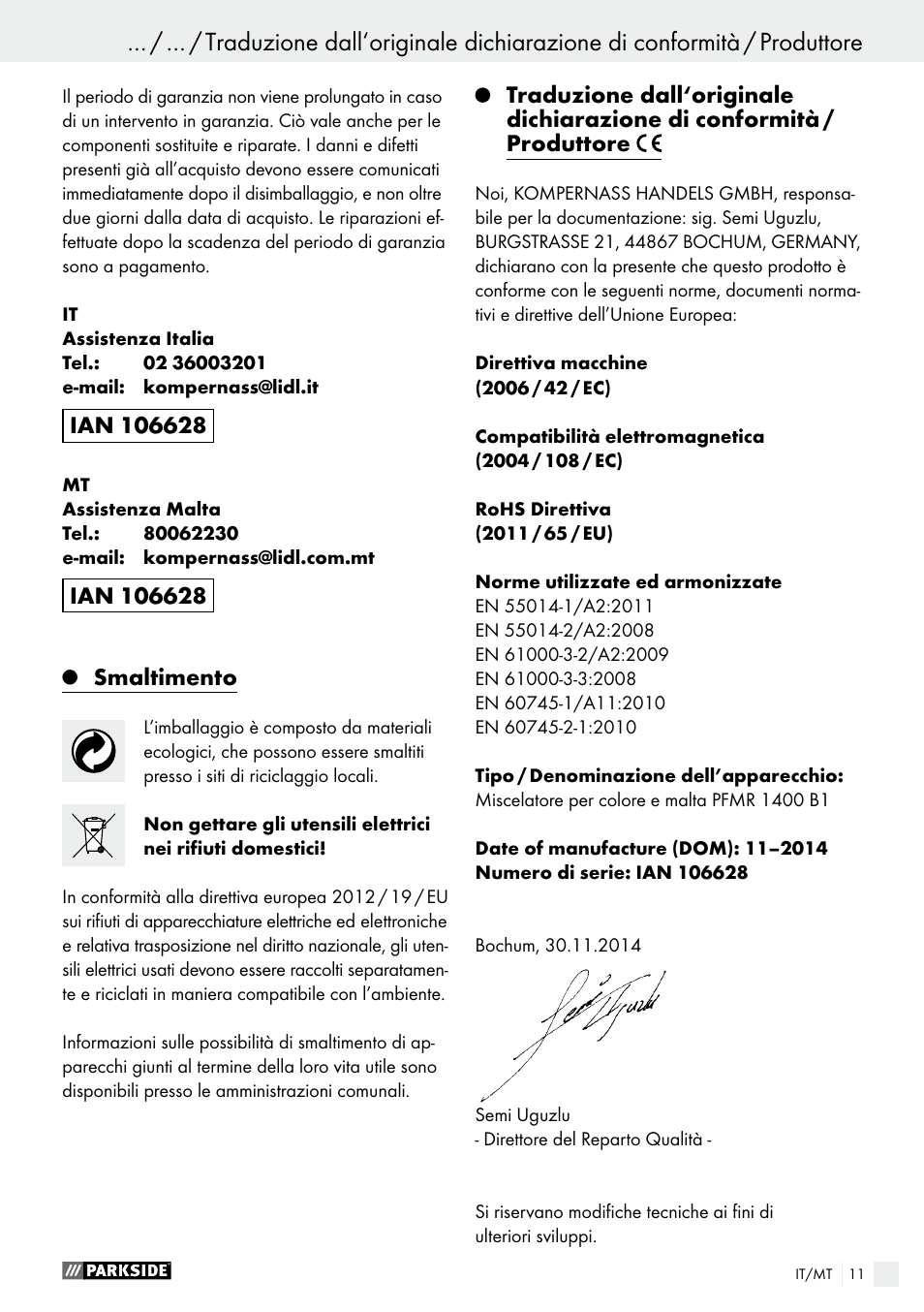Parkside PFMR 1400 B1 User Manual | Page 11 / 37