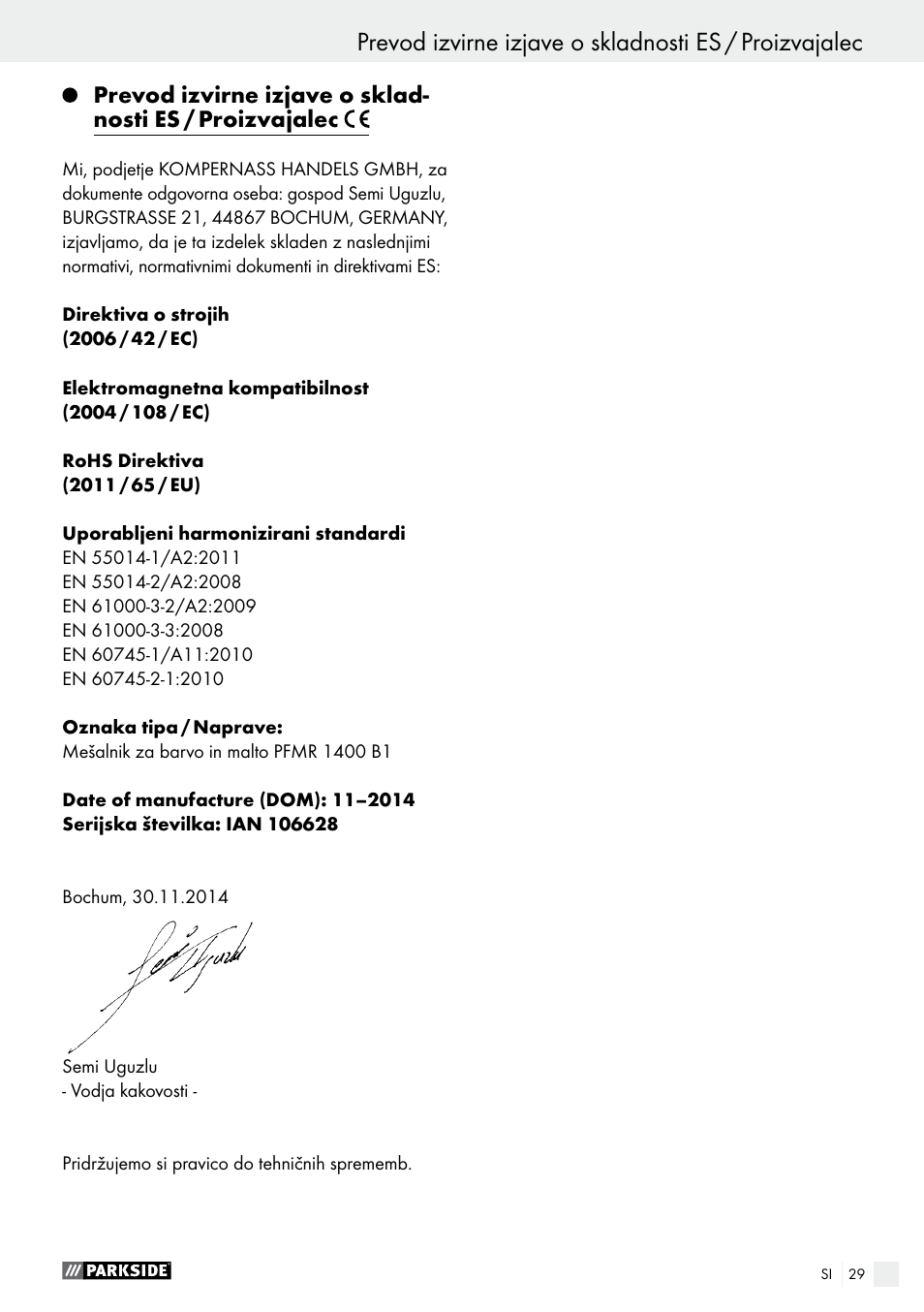 Parkside PFMR 1400 B1 User Manual | Page 29 / 55