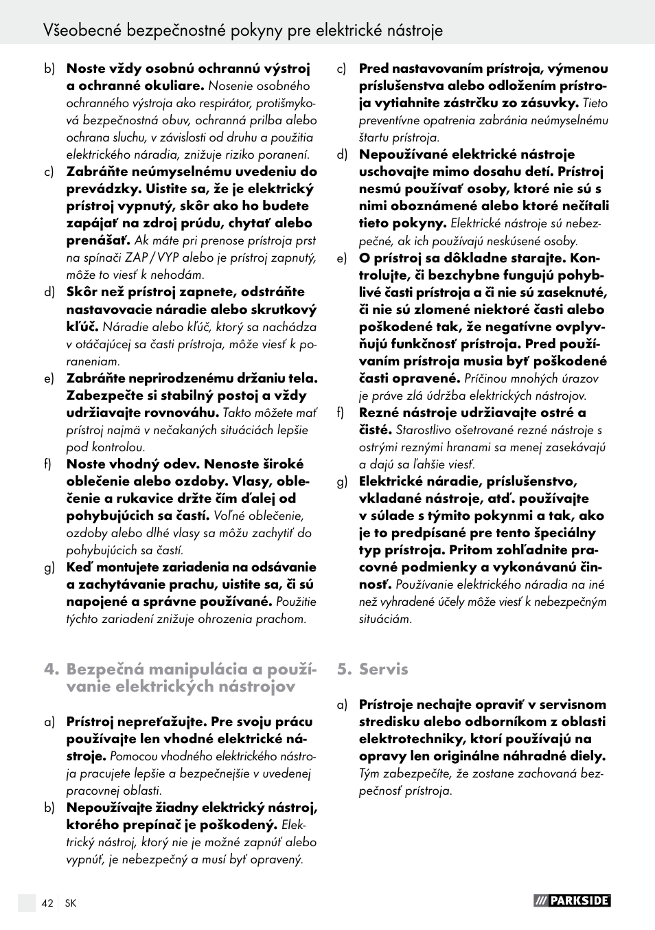 Servis | Parkside PFMR 1400 B1 User Manual | Page 42 / 55