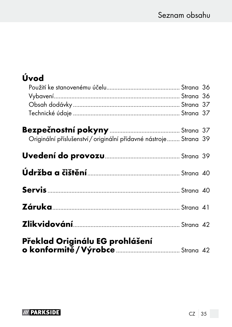 Parkside PNKP 105 A1 User Manual | Page 35 / 66