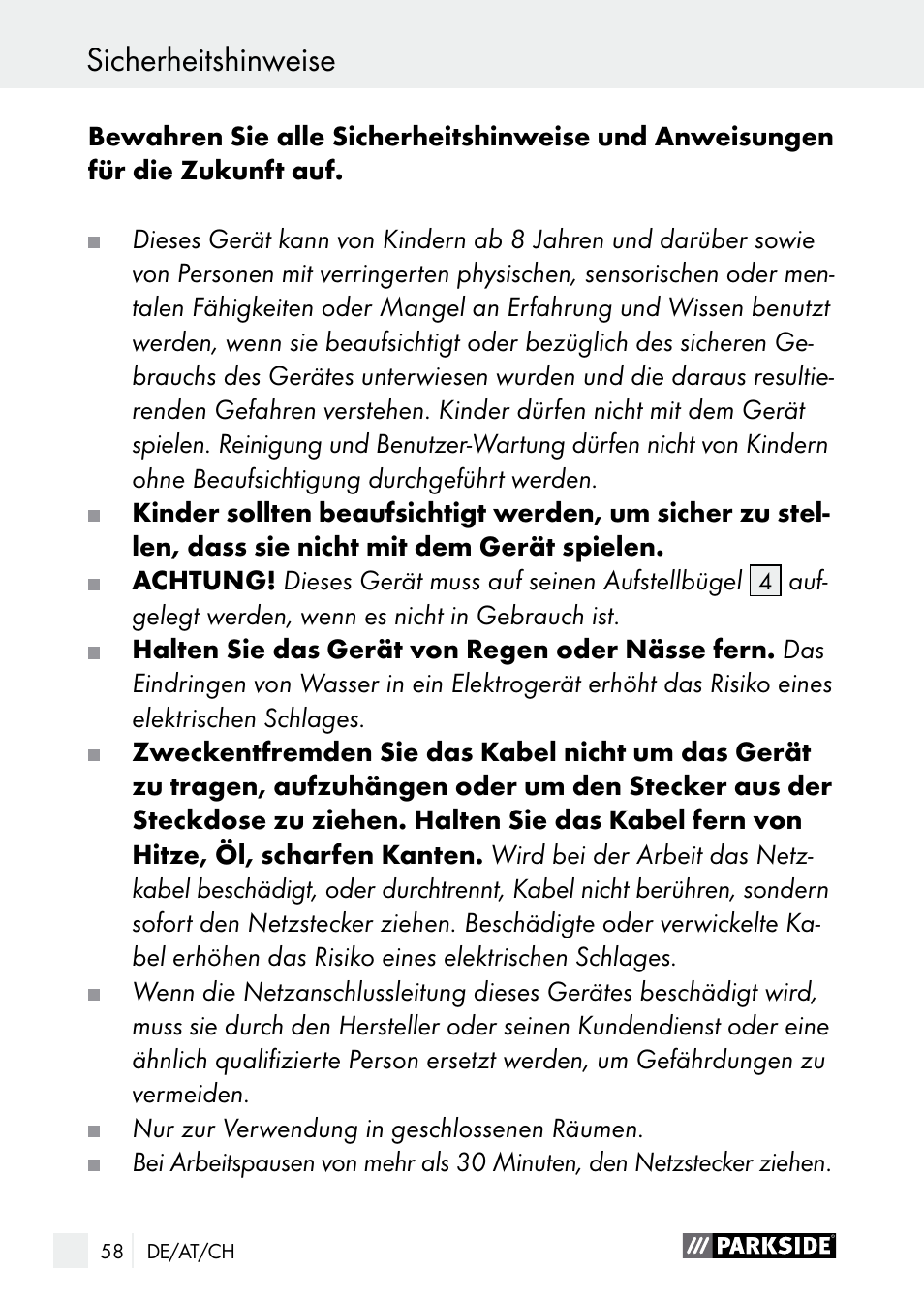 Parkside PNKP 105 A1 User Manual | Page 58 / 66