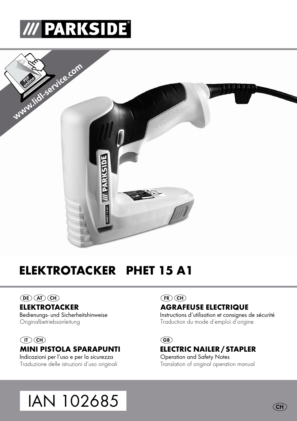 Parkside PHET 15 A1 User Manual | 35 pages