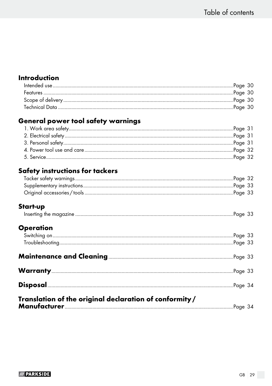 Parkside PHET 15 A1 User Manual | Page 29 / 35