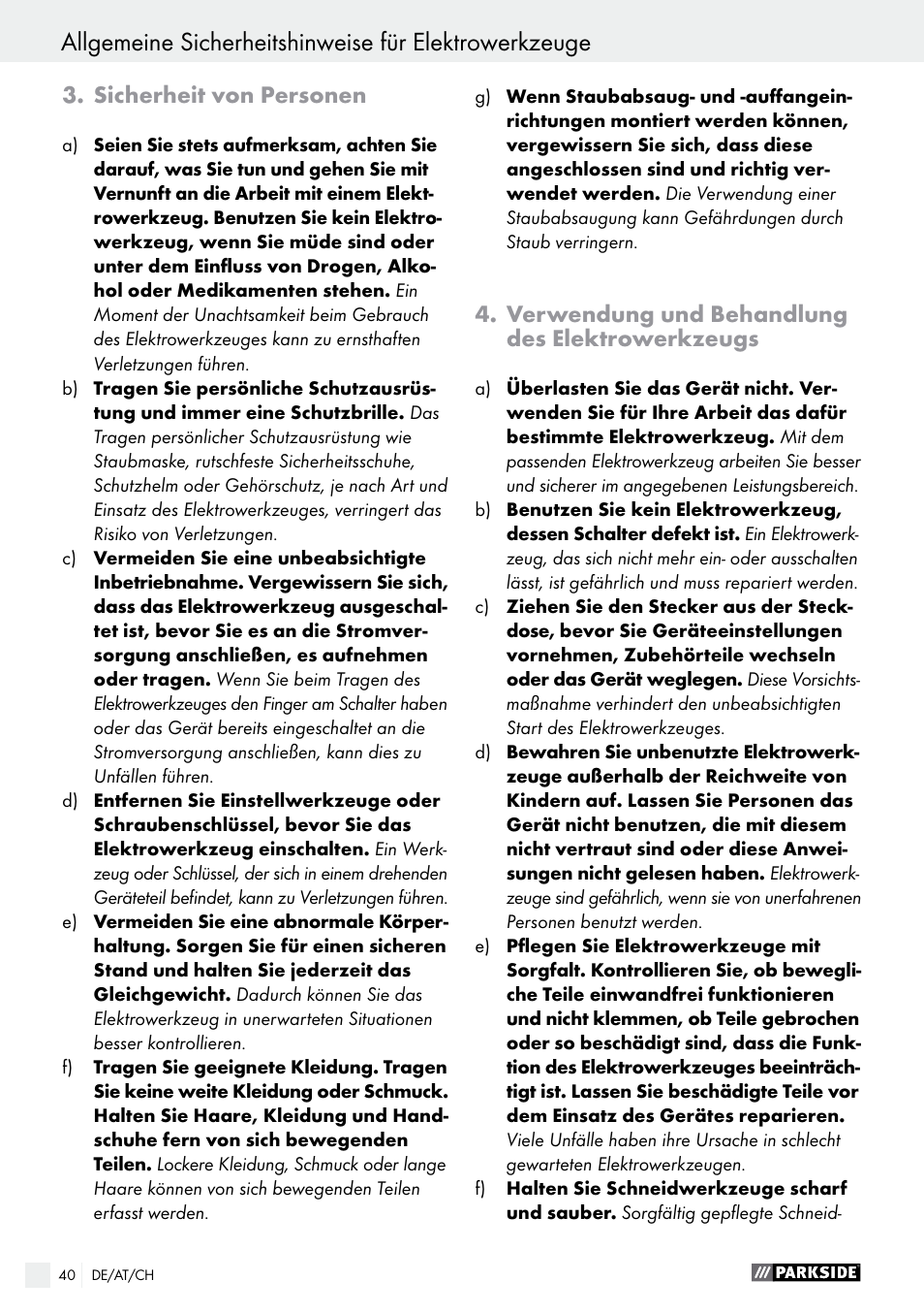 Parkside PHET 15 A1 User Manual | Page 40 / 44