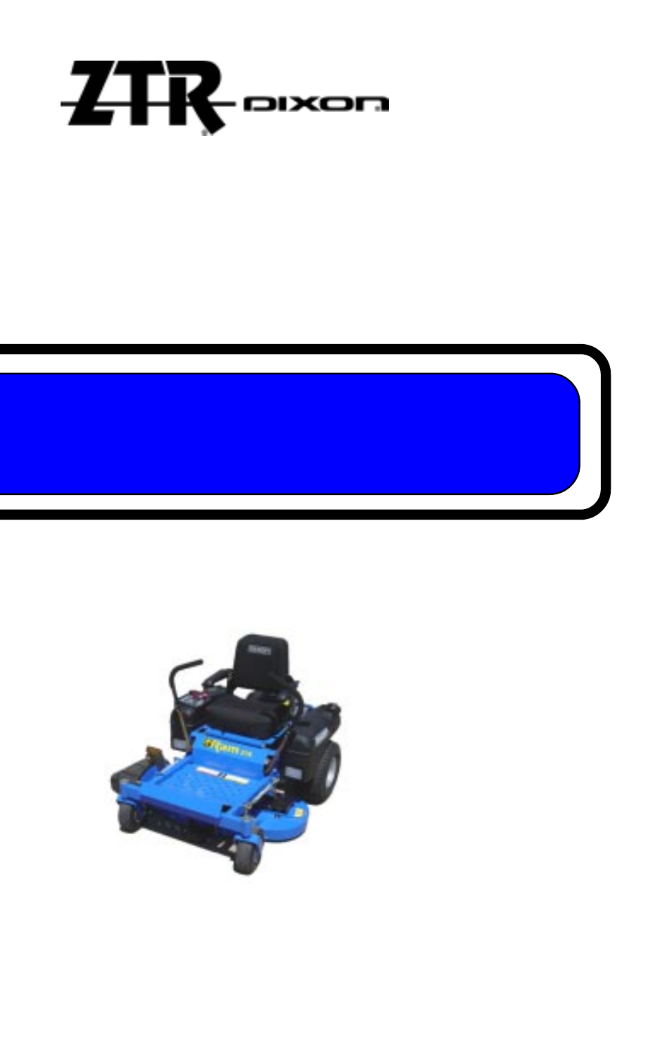 Dixon RAM 42  2005 User Manual | 56 pages