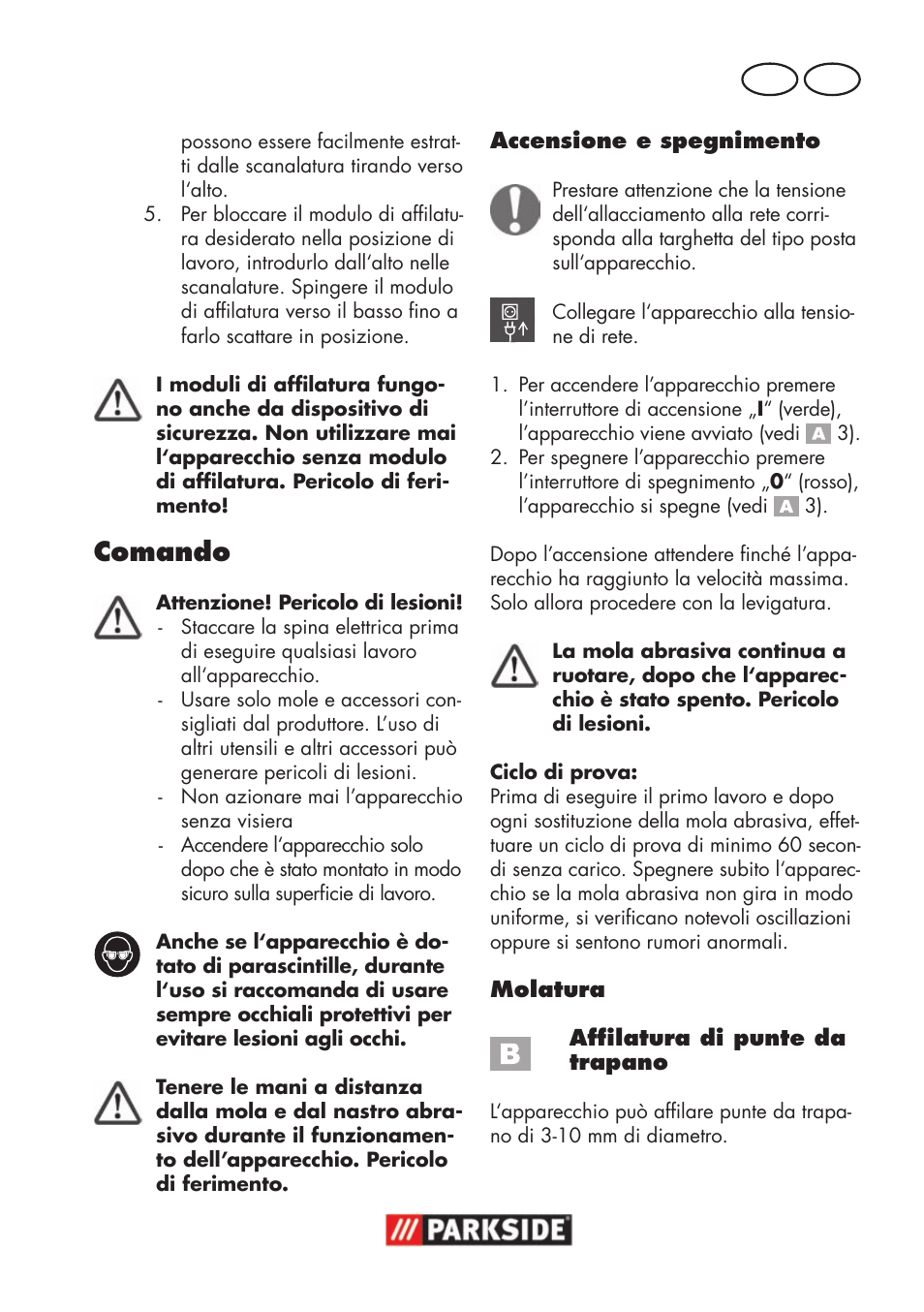 Comando, It mt | Parkside PSS 65 A1 User Manual | Page 11 / 72