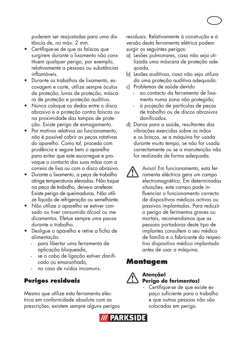 Montagem | Parkside PSS 65 A1 User Manual | Page 25 / 72
